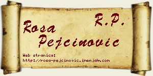 Rosa Pejčinović vizit kartica